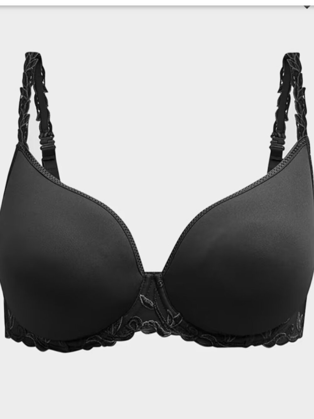 SIMON PERELE CONVERTIBLE PLUNGE BRA - BLACK-SZ 40D-PREMIUM FRENCH LINGERIE